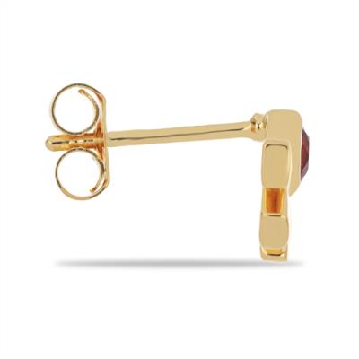 925 STERLING SILVER MADEIRA CITRINE GEMSTONE EARRINGS – GOLD PLATED DESIGN